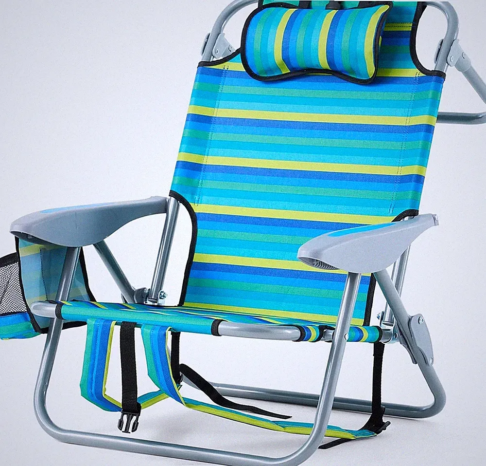 Portable Recliners Chair Adults Outdoor Camping Chair Lay Flat Folding Backpack
